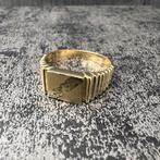 14 karaat gouden ring zegelring pinkring massief, Sieraden, Tassen en Uiterlijk, Ringen, 20 of groter, Heer, Ophalen of Verzenden