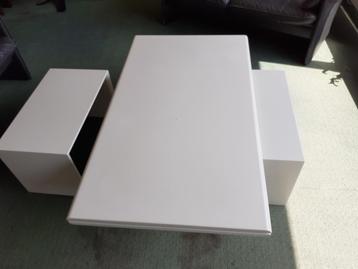 Witte salontafel, 3 delen, Leolux  beschikbaar voor biedingen