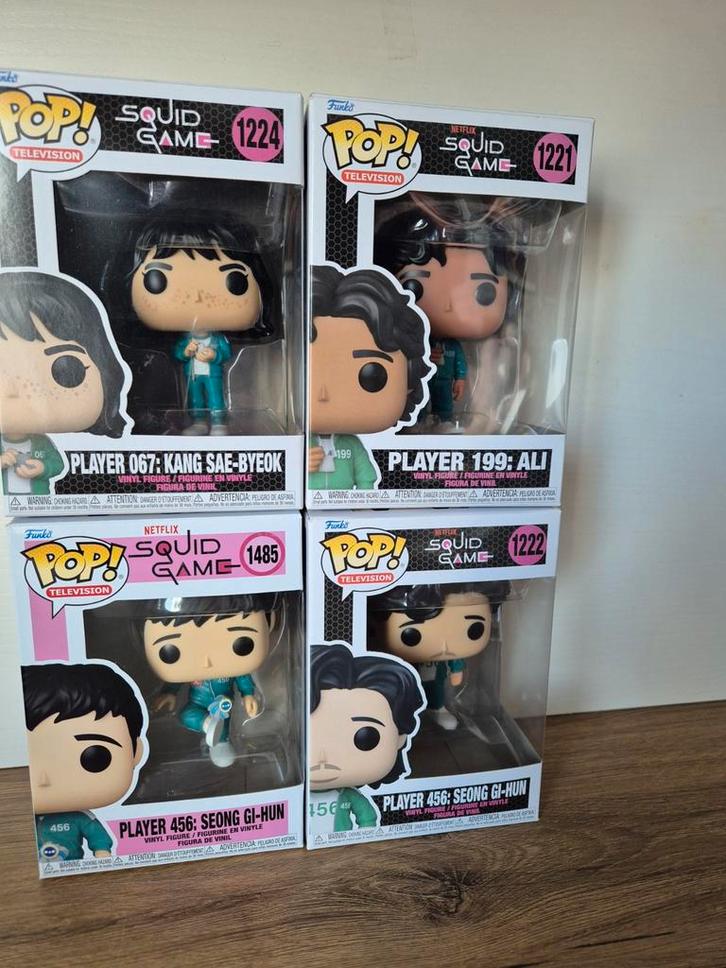 Squid Game Funko Pops, Verzamelen, Poppetjes en Figuurtjes, Zo goed als nieuw, Ophalen of Verzenden