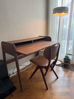 Zuiver Barbier bureau in walnoot, Ophalen of Verzenden, Zo goed als nieuw