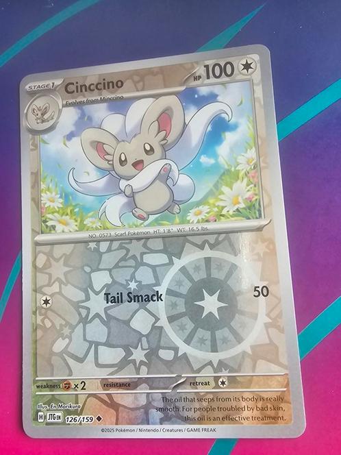 Pokémon kaart - Journey Together - Cinccino 126/159 reverse, Hobby en Vrije tijd, Verzamelkaartspellen | Pokémon, Nieuw, Losse kaart