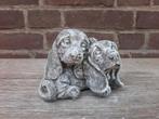 Honden betonnen beeld tuinbeeld beton beeldje hondjes, Ophalen of Verzenden, Nieuw