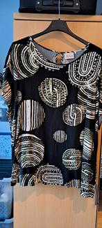 Zwarte Wasabi Concept top met print - Maat XL, Kleding | Dames, T-shirts, Zwart, Maat 46/48 (XL) of groter, Ophalen of Verzenden