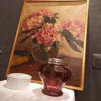 Mooie art deco pique fleur van Doyen in paars glas afmetinge, Antiek en Kunst, Ophalen of Verzenden