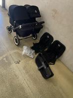 Bugaboo donkey 2 Twin all black, Gebruikt, Verstelbare duwstang, Bugaboo, Ophalen of Verzenden