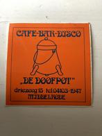 Sticker Cafe Bar Disco De Doofpot Middelrode, Verzenden, Zo goed als nieuw