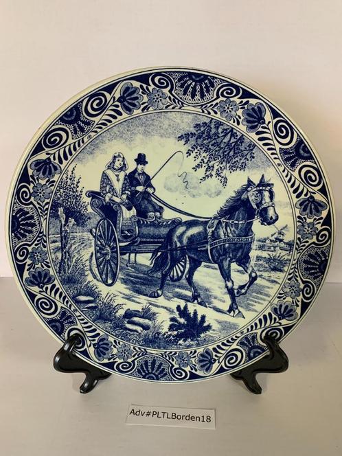 Delfts Blauw Wandbord Adv # - 18, Antiek en Kunst, Antiek | Wandborden en Tegels, Ophalen