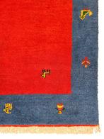 Handmade oriental Gabbeh tapijt modern blue border 200x297cm, 200 cm of meer, Ophalen of Verzenden, Rechthoekig, 150 tot 200 cm