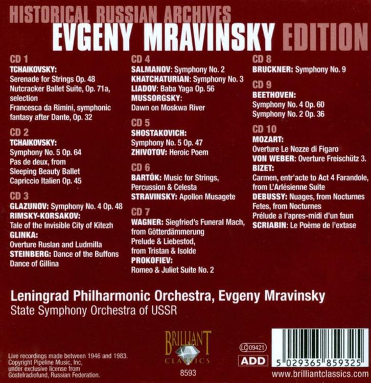 Dirigenten: Mravinsky, Gauk & Temirkanov - CD Boxes, Cd's en Dvd's, Cd's | Klassiek, Nieuw in verpakking, Orkest of Ballet, Ophalen