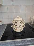 3 emaille pannetjes, Antiek en Kunst, Ophalen