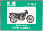 Kawasaki Z400 J Parts List (2111z), Motoren, Handleidingen en Instructieboekjes, Ophalen of Verzenden, Kawasaki