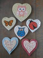 Mozaïek, 6 hartjes met mozaïek steentjes gemaakt., Hobby en Vrije tijd, Knutselen, Ophalen of Verzenden, Nieuw, Materiaal