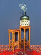 In 2 hoogtes: vintage plantentafeltje, eiken tafeltje, Gebruikt, Vintage, Ophalen of Verzenden, Nvt