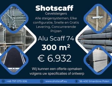 Nieuwe steiger Alu Plettac | 300 m² | Levering door heel NL beschikbaar voor biedingen