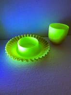 Fairy Lamp ontwerp Thomas Webb van Burmese Uranium glas, Ophalen of Verzenden