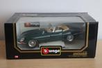 Jaguar E-Type cabriolet 1961 groen,  Bburago 1:18 NIEUW, Hobby en Vrije tijd, Nieuw, Ophalen of Verzenden, Bburago, Auto