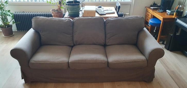 Ektorp 3-zitsbank grijs IKEA, Huis en Inrichting, Banken | Bankstellen, Gebruikt, Rechte bank, Driepersoons, 200 tot 250 cm, 75 tot 100 cm