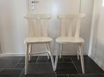 Keukenstoelen, Huis en Inrichting, Stoelen, Ophalen, Gebruikt, Twee, Wit