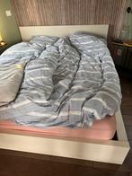 Malm bed 160x200 met Auping bodems, Ophalen, Gebruikt, Wit, Tweepersoons