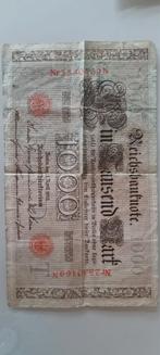 Duitsland 1000 Mark biljet 1910, Postzegels en Munten, Bankbiljetten | Europa | Niet-Eurobiljetten, Ophalen of Verzenden, Duitsland