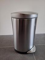 Simplehuman halfronde pedaalemmer 10 liter met stevig pedaal, Huis en Inrichting, Met pedaal, Ophalen of Verzenden, Zo goed als nieuw