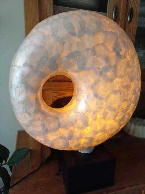 Capiz Schelpen Donut Lamp HEEREN2 schelp design donut, Antiek en Kunst, Curiosa en Brocante, Ophalen of Verzenden