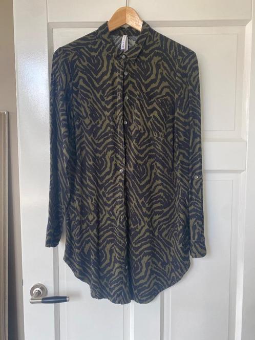 Tuniek/ blouse, kleur groen/zwart maat s, Kleding | Dames, Blouses en Tunieken, Zo goed als nieuw, Maat 36 (S), Groen, Ophalen of Verzenden
