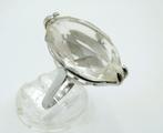 Zilveren ring met geslepen kristal, 835, 18 mm, Sieraden, Tassen en Uiterlijk, Ringen, Met kristal, 18 tot 19, Info@zilverwebsite.nl
