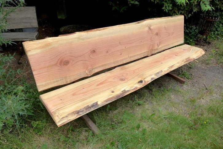 prachtige boomstam tuinbank 220 cm, Tuin en Terras, Tuinbanken, Nieuw, Hout, Ophalen