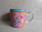 Mok 8,5x8 cm. Roze Bloem PiP Studio Pickwick, Huis en Inrichting, Keuken | Servies, Ophalen of Verzenden, Zo goed als nieuw, Overige stijlen
