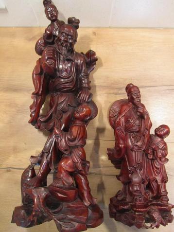 Chinees / japans houtsnijwerk vintage beschikbaar voor biedingen