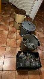 Emaille wek pannen met wek potten, Huis en Inrichting, Keuken | Potten en Pannen, Ophalen, Gebruikt, Overige materialen, Pannenset