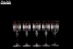 5 Kristallen wijnglas uit bohemia, Ophalen of Verzenden