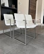 Vier wit leder Henders & Hazel “the Frame” design stoelen., Huis en Inrichting, Stoelen, Ophalen, Wit, Henders en Hazel, Zo goed als nieuw