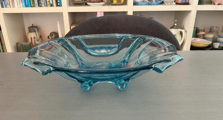 Walther & Sohne Sigrid 1935 persglas fruitschaal ø 29/32 cm, Antiek en Kunst, Antiek | Glas en Kristal, Ophalen of Verzenden