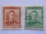 2 postzegels Nieuw-Zeeland, Nr. 252 en 254, 1938, George VI, Postzegels en Munten, Postzegels | Oceanië, Verzenden, Gestempeld