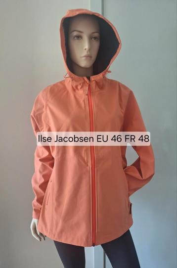 Nieuwe oranje Ilse Jacobsen regenjas / parka EU 46 beschikbaar voor biedingen