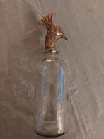 Stopfles met Pauwenkop, Ophalen of Verzenden, Overige kleuren, Glas, Minder dan 50 cm