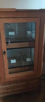 Vogelkooi van teakhout, Huis en Inrichting, Kasten | Vitrinekasten, Ophalen, Teakhout, Zo goed als nieuw, Minder dan 100 cm