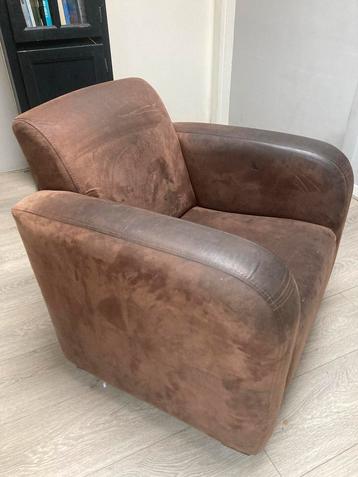 Vintage Bruine Leren Fauteuil gratis