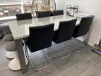 Eettafel Goossens met glasplaat zonder stoelen, Ophalen, Zo goed als nieuw