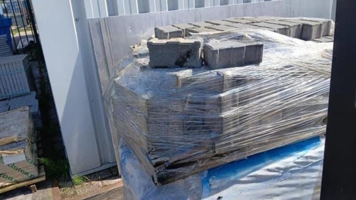 Restpartij Waterdoorlatende klinkers 8 cm dik, Tuin en Terras, Tegels en Klinkers, Nieuw, Klinkers, Beton, 10 m² of meer, Ophalen