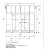 Groot deurkozijn met zijlichten en bovenlicht, Ophalen, Nieuw