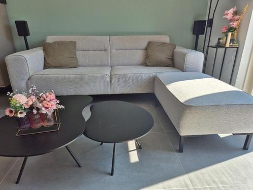 3-zitsbank + hocker + all in vlekkenservice, Huis en Inrichting, Banken | Bankstellen, Gebruikt, Rechte bank, Driepersoons, 200 tot 250 cm