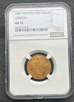 Nederland, Bataafsche Republiek, dukaat goud 1805 AU55 NGC, Postzegels en Munten, Munten | Nederland, Ophalen of Verzenden, Vóór koninkrijk