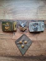 Vintage US Navy Emblemen & Riemgespen Set, Ophalen of Verzenden, Marine, Amerika, Embleem of Badge