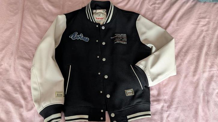 Evisu Varsity Jacket - Van de Evisu store in Hong Kong, Kleding | Heren, Jassen | Zomer, Zo goed als nieuw, Maat 52/54 (L), Zwart