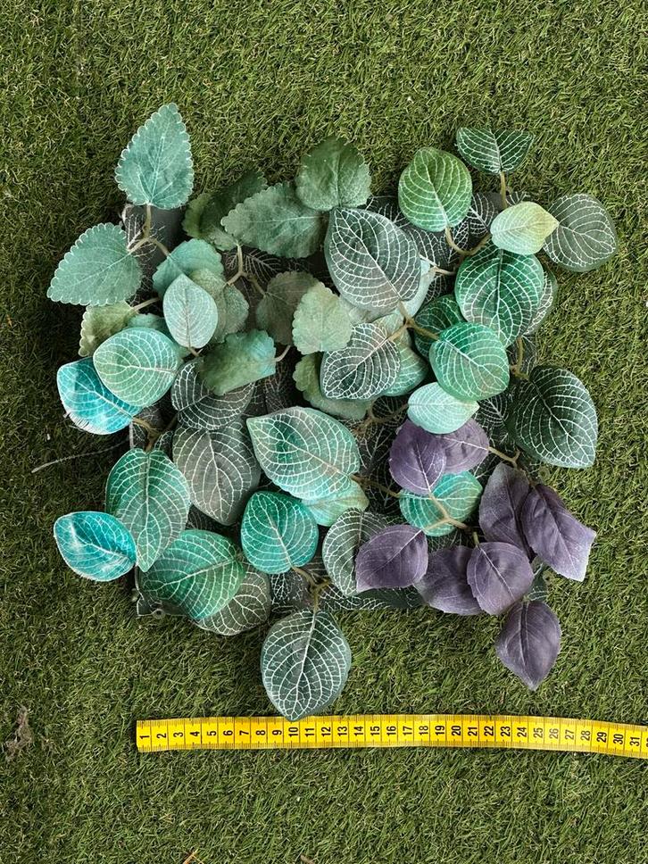 Kunstplanten wandpanelen 25x25cm - ca. 45 stuks, Huis en Inrichting, Woonaccessoires | Kunstplanten en Kunstbloemen, Zo goed als nieuw