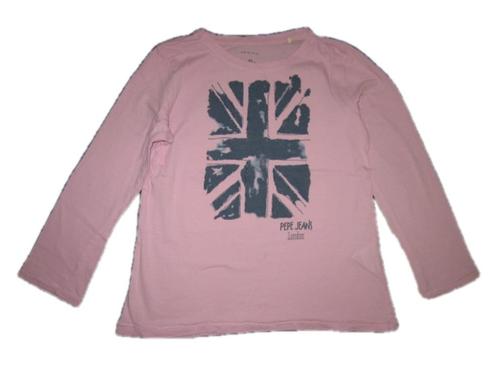 Super leuke roze longsleeve van PEPE jeans maat 6/116., Kinderen en Baby's, Kinderkleding | Maat 116, Gebruikt, Meisje, Shirt of Longsleeve