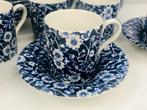 Burleigh - Blue Calico - Espresso Cups, Verzenden, Zo goed als nieuw, Overige stijlen, Kop(pen) en/of Schotel(s)